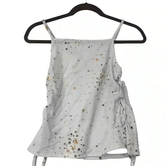 PINC SHIRT GIRLS XL PREMIUM WHITE GOLD SILVER STAR TANK TOP STYLE 22880K - Picture 13 of 13